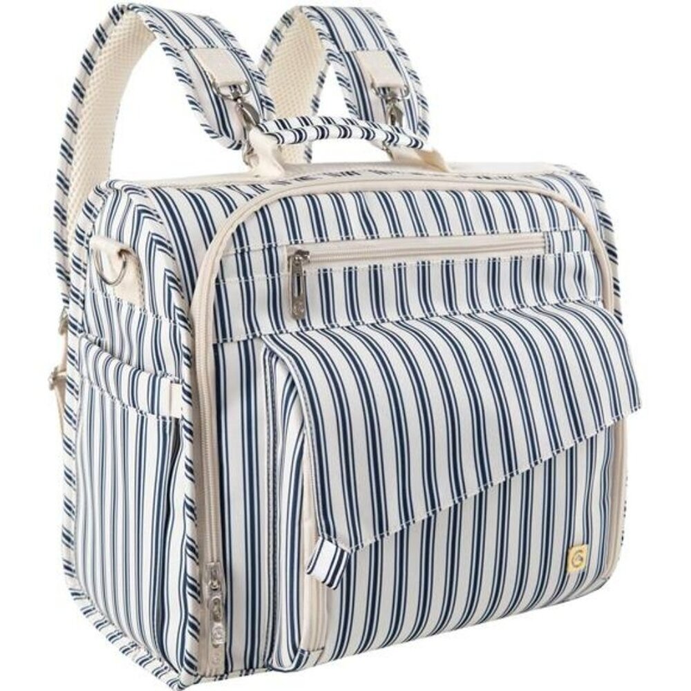 Large Diaper Bag Tote Baby Travel Bag with Stroller Straps Bottle Pockets
